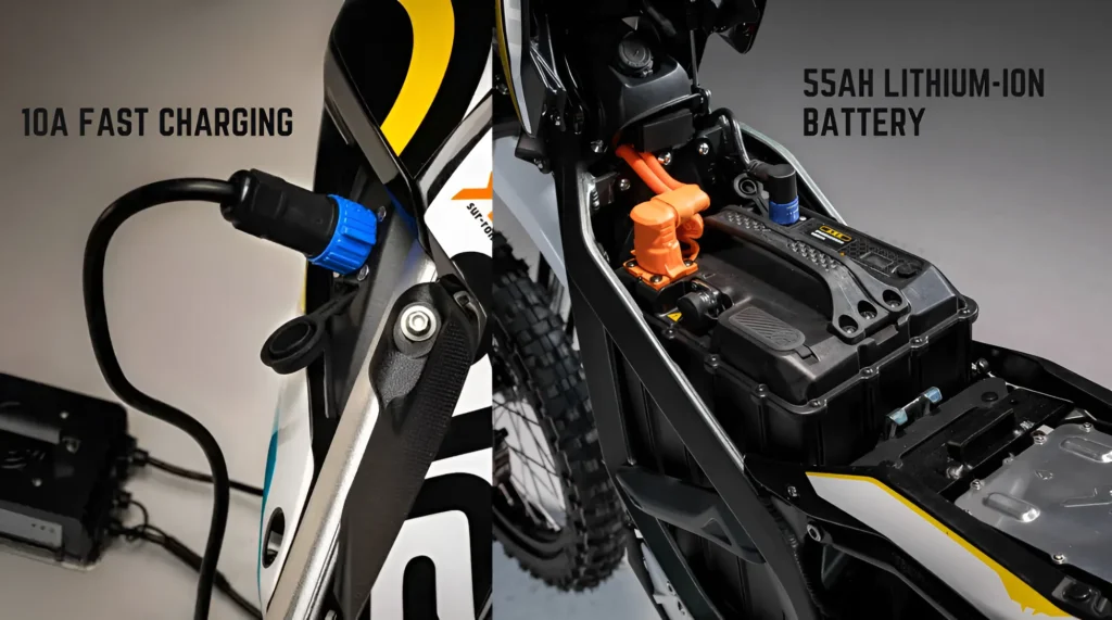 Sur-Ron Storm Bee Enduro Review & Specs Sur-Ron Storm Bee Enduro Battery & Charging